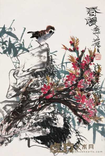 林墉 庚午(1990)年作 春暖 立轴 77×53cm